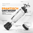 BODYIT® - Draagbare Blender met Extra Accessoires - 700ml – 6 Mesjes – Portable Blender To Go – USB-C - Oplaadbare Blenders met Accu – Draadloze Smoothie & Shake Maker - Zwart