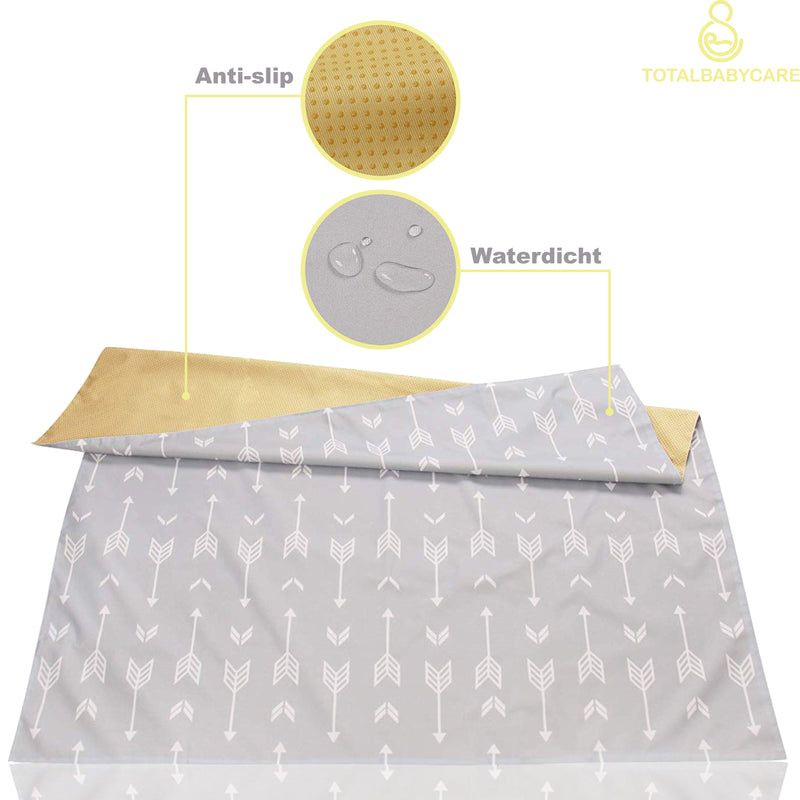 Totalbabycare | Knoeimat Baby | Uitwasbare Mat voor onder kinderstoel | Tijdens verven | Waterbestendig | 130x130cm