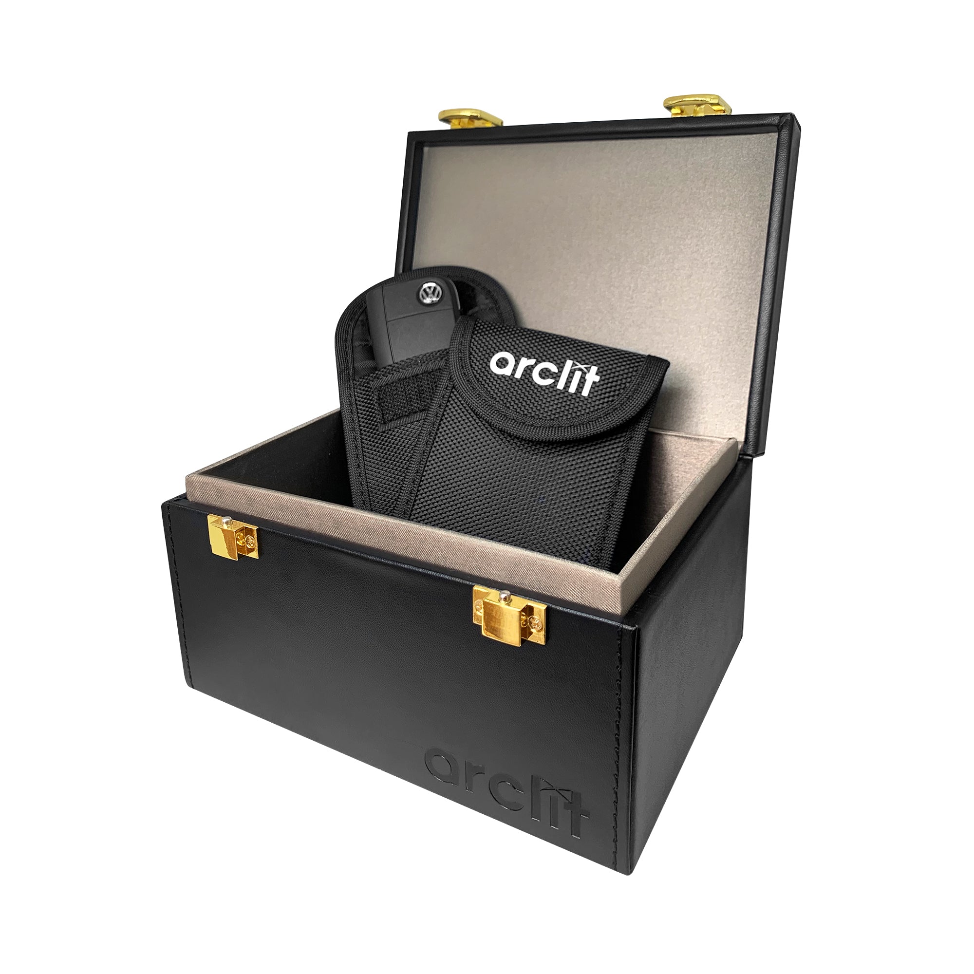 Arclit®, Autoschlüssel RFID Diebstahlschutz Box inkl. 2x Autoschlüssel  Schutzhülle