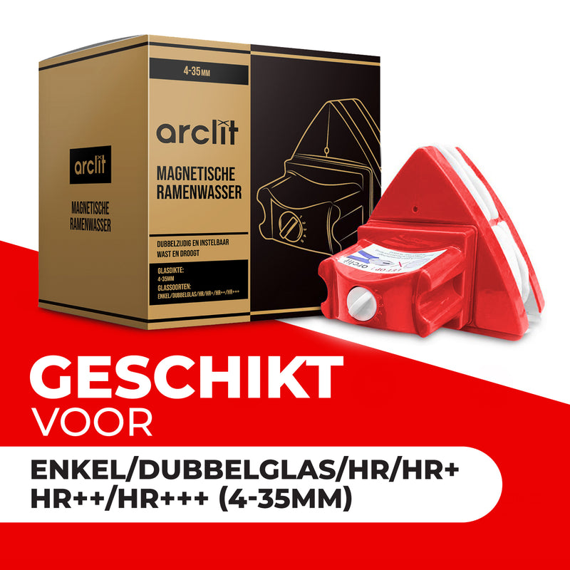 Arclit® | Lave vitre magnétique 4-35mm | Convient pour RH / RH+++ | Nettoyeur de vitres et essuie-glace réglables 