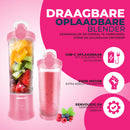 BODYIT® - Draagbare Blender met Extra Accessoires - 700ml – 6 Mesjes – Portable Blender To Go – USB-C - Oplaadbare Blenders met Accu – Draadloze Smoothie & Shake Maker - Roze