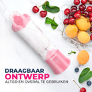 BODYIT® - Draagbare Blender met Extra Accessoires - 700ml – 6 Mesjes – Portable Blender To Go – USB-C - Oplaadbare Blenders met Accu – Draadloze Smoothie & Shake Maker - Roze