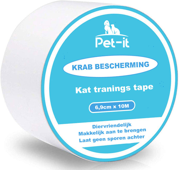 Pet-it | Krab schade bescherming voor Katten en Honden | 10M Beschermings Tape | voor Bank Meubel Interieur | Transparant
