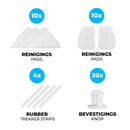 Arclit® | Ensemble d'éponges nettoyantes magnétiques pour vitres | 64 pièces | Kit de recharge d'accessoires | Compatible avec les modèles bleus de 4 à 24 mm et rouges de 4 à 35 mm