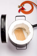 Four de fusion | 1 Brûleur | Four de fusion des métaux 10kg | Four à gaz | propane | sept