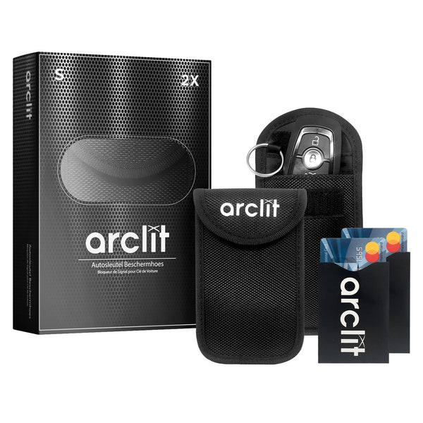 Arclit® | Boîte de protection antivol RFID pour clé de voiture avec 2x  housse de protection pour clé de voiture | Boîte de sécurité d'entrée sans  clé