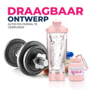 BODYIT® - Elektrische Shakebeker met Supplementen Doosje - 700ml - Lekvrije Proteïne Shaker - USB-Oplaadbare Shakebekers met Accu - Roze