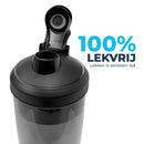 BODYIT® - Elektrische Shakebeker met Supplementen Doosje - 700ml - Lekvrije Proteïne Shaker - USB-Oplaadbare Shakebekers met Accu - Zwart