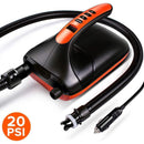 Aufblasbares SUP Board Inkl. Elektropumpe | Stehpaddelbrett | Komplettset | 335x82x15cm | weiß schwarz