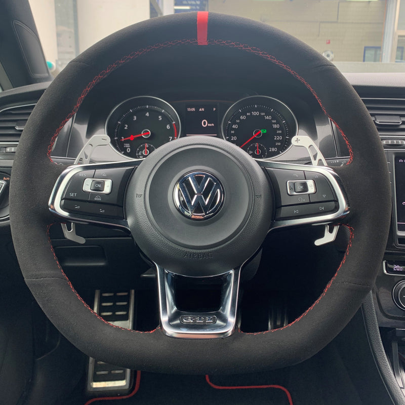 Arclit® Golf 7 Premium Alcantara stuurhoes DSG GTI R Scirocco Passat Volkswagen – Rood