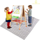 Soins complets pour bébé | Tapis de Pétrissage Bébé | Tapis lavable pour sous chaise haute | Pendant la peinture | Résistant à l'eau | 130x130cm 