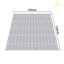 Soins complets pour bébé | Tapis de Pétrissage Bébé | Tapis lavable pour sous chaise haute | Pendant la peinture | Résistant à l'eau | 130x130cm 